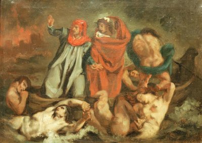 Dante e Virgilio nella barca da Édouard Manet